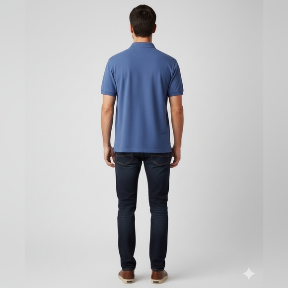 Banana Republic Men's Blue Short Sleeve Polo Shirt Size Medium GUC - Picture 6 of 8